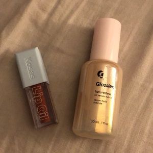 Glossier future dew and kosas lip oil